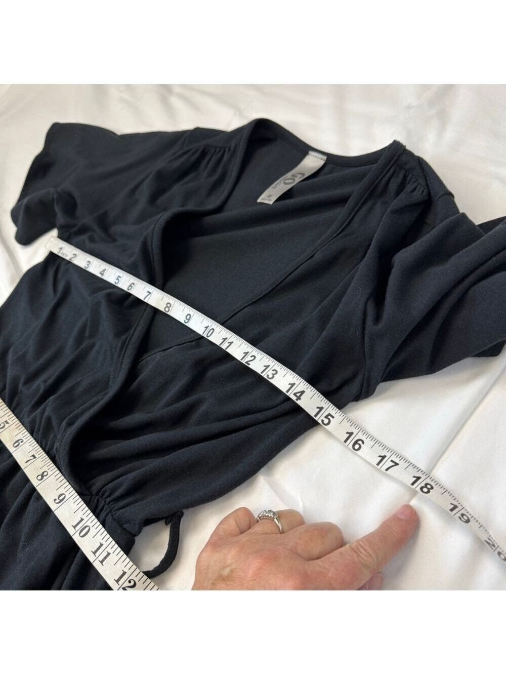 Go Couture Maxi Dress Black Knit Women's M - Picture 10 of 14